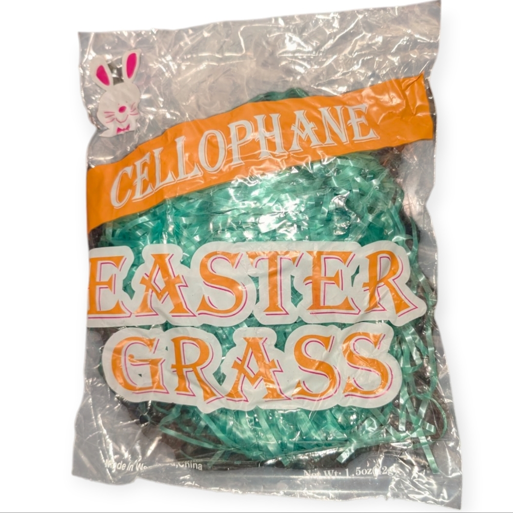 Bundle Of Green Cellophane Easter Grass Set Of 25